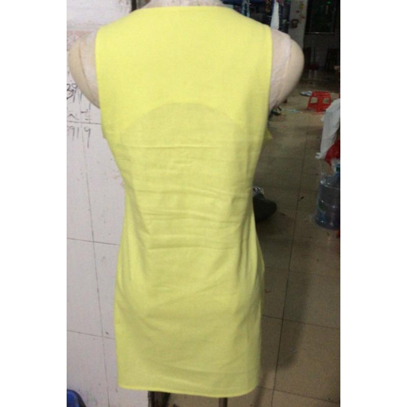 Vestido Casual de Verano con Bolsillo y Tirantes con Botones en los Hombros