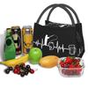 Beer Fisherman Heartbeat Insulated Lunch Bags for Camping Travel Fishing Fish Leakproof Cooler Thermal Lunch Box Women