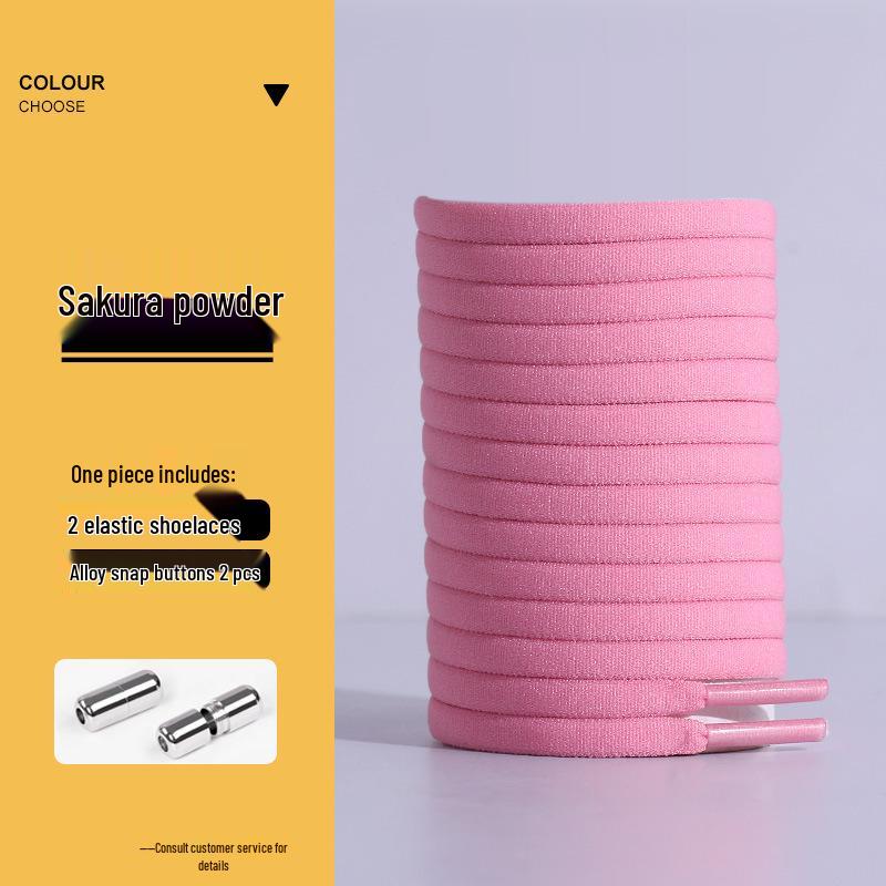 No-Tie Elastic Shoelaces with Buckle Capsule - Flat White