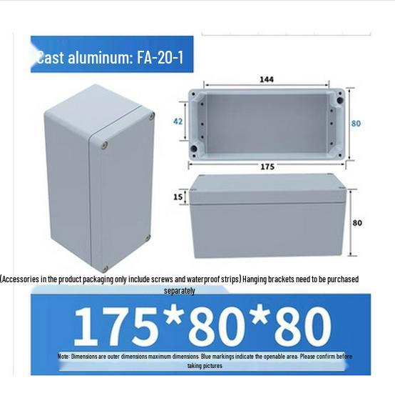 Outdoor Waterproof Die-Cast Aluminum Junction Box with Sealed Push Button Switch