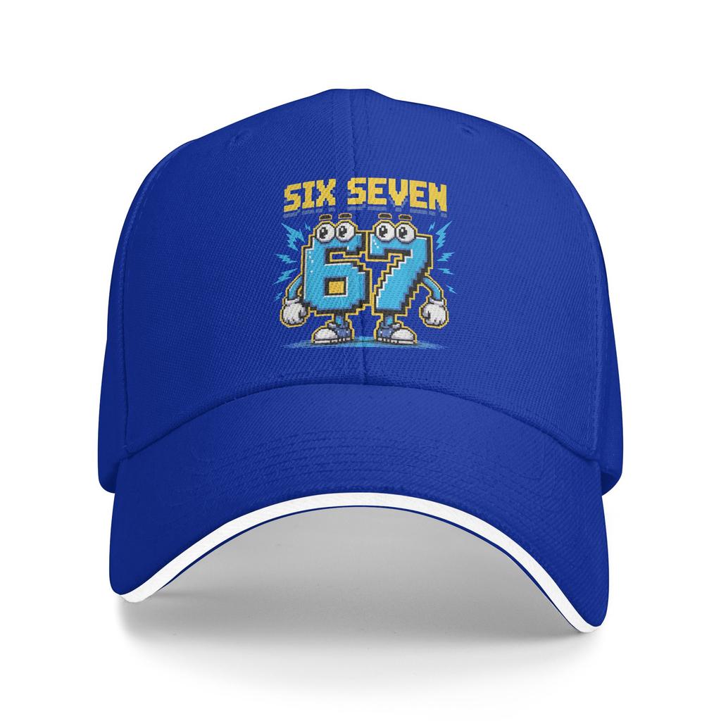 Six Seven Brainrot 67 Meme Gaming Gen Alpha Casual Baseball Cap Summer Trucker Hat Tennis Skate Hip Hop Hats Trendy Baseball Cap