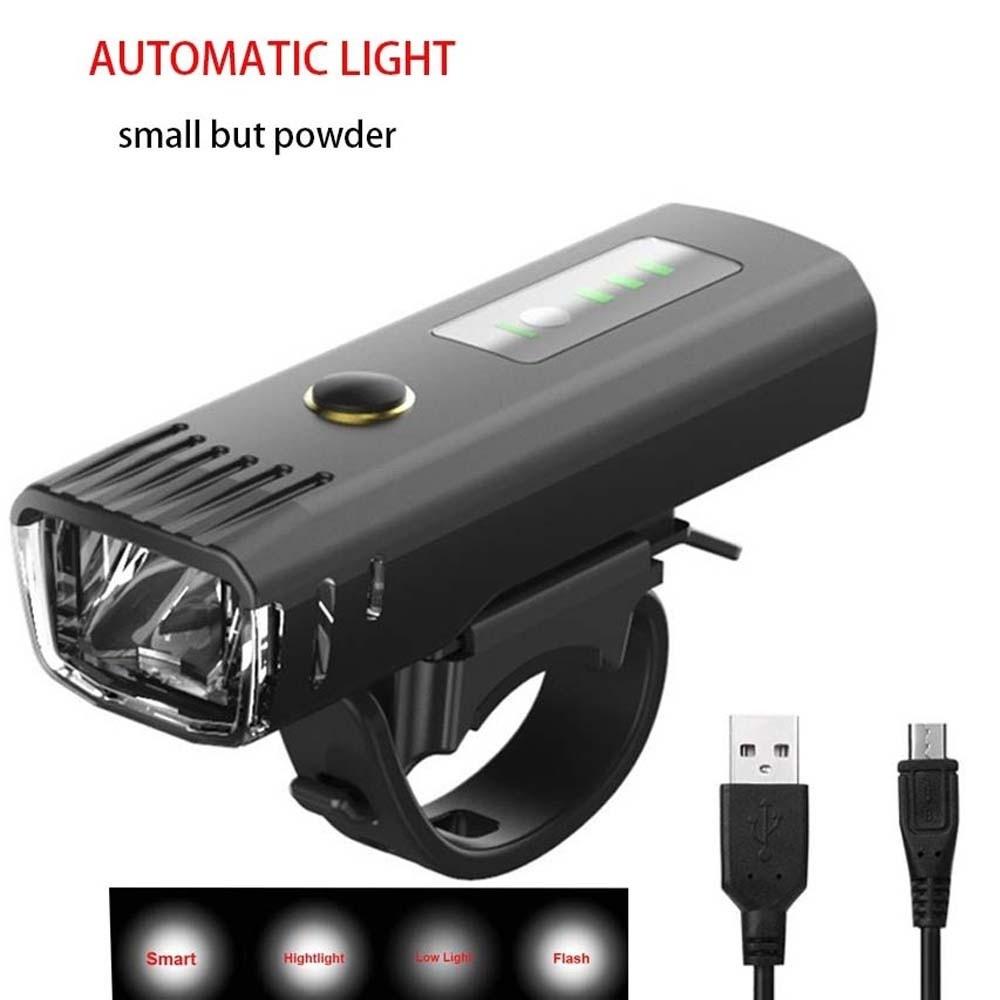USB Rechargeable Front Bicycle Lights Intelligent Light Sensing MTB Front Lamp Road Lighting