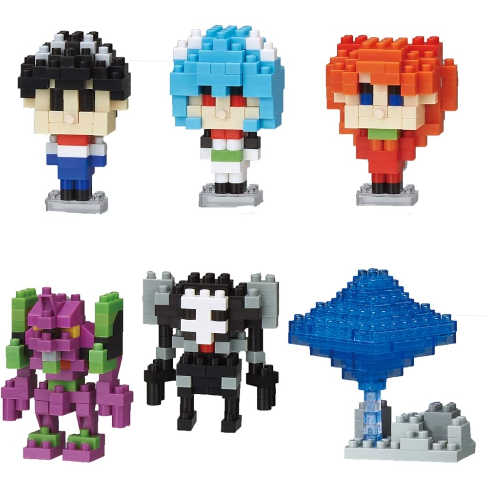 Kawada Nano Block Mini Nano Evangelion NBMC_02S Set of 6 Collectible Figures
