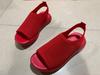 2021 Summer New Women's Mesh Knit Fishmouth Sandals with Thick Sole, Plus Size, Slip-On