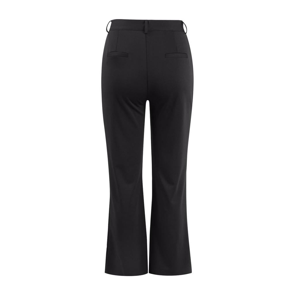 Womens Dressy Pants Work Straight Leg Pants Casual Bell Bottom With Trousers Pockets