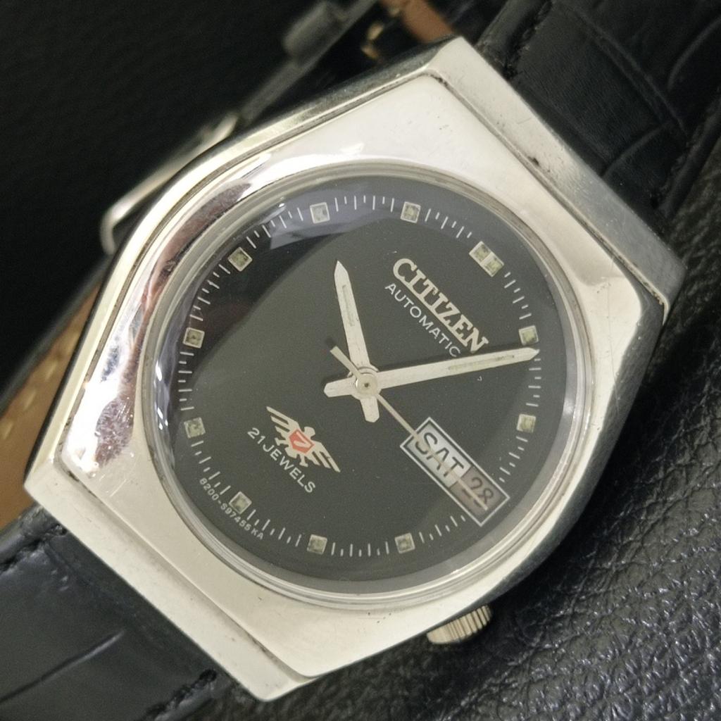AUTOMATIC VINTAGE CITIZEN 8200 JAPAN MENS ORIGINAL DIAL WATCH a702149-5 R208-a702149