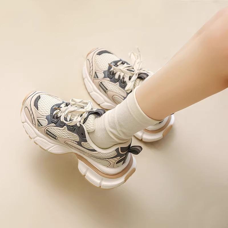 Dad Shoes Women 2025 New Spring Little White Shoes Platform Heightening Shoes Children Ins Trendy Versatile Niche Casual Shoes