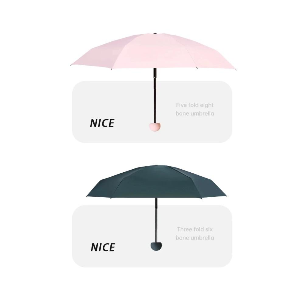 1PC Travel Umbrella With 6 Rib Reinforced Compact Lightweight Strong Waterproof Folding Umbrellas