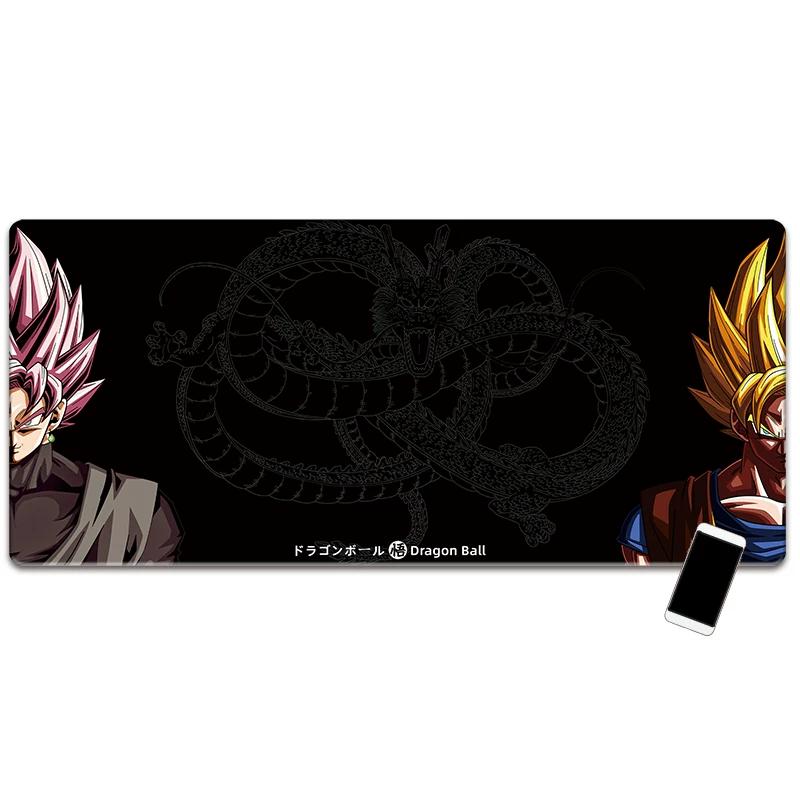 Boys Super Popular Dragon Ball Series Son Goku Printed Leather Mouse Pad yawed Edge Lock Computer Desk Keyboard Pad Children Learn To Write Desk Pad