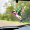 Pendente Colorato A Forma di Colibrì Piatto 2D in Acrilico Campanellino Parasole Ornamento per Finestra di Casa Decorazione da Giardino Decorazione per Auto