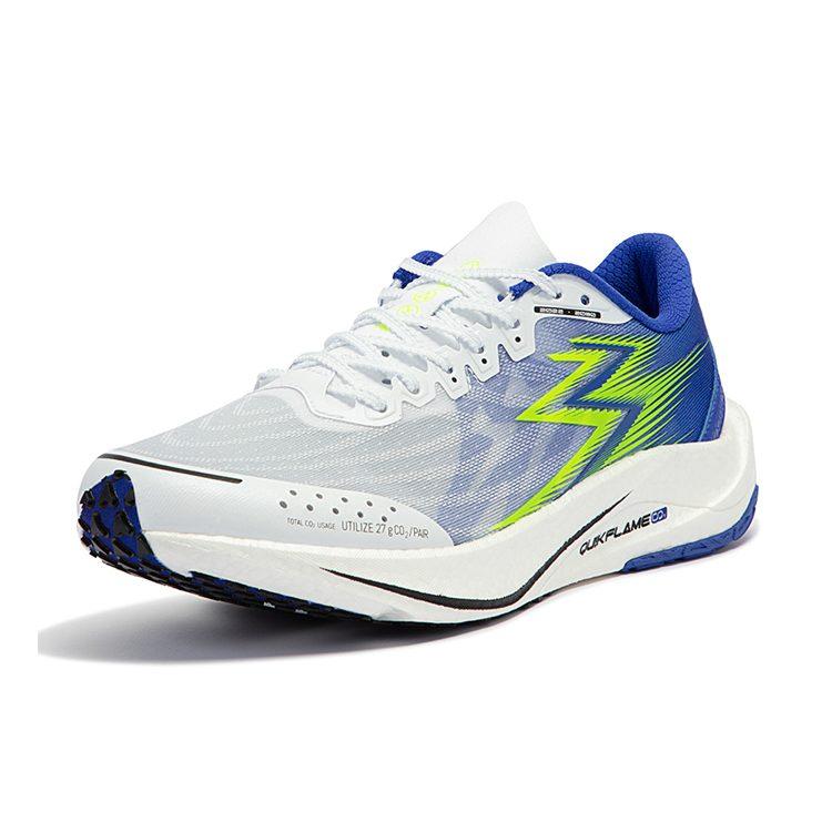 361 Speed 2 Pro Cushioning Slip Resistant Lightweight Low Top Long Distance Running Shoes Unisex White Blue 672332206-7