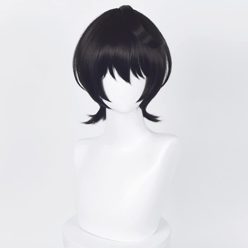 Cosplay Wig with Net, Sakuma Rintsuki, Heat-Resistant, Black