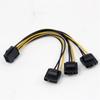 2x PCIe 6Pin Female to 3 Molex IDE 4Pin Graphic Card Power Supply Splitter Cable
