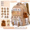 Cartoon multi-compartment schoolbag, female student-level large-capacity backpack, cute new girls' back