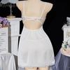 Embroidered Women's Pajama Dress Thin Lace Bow Slim Sling Nightgown  Party Club