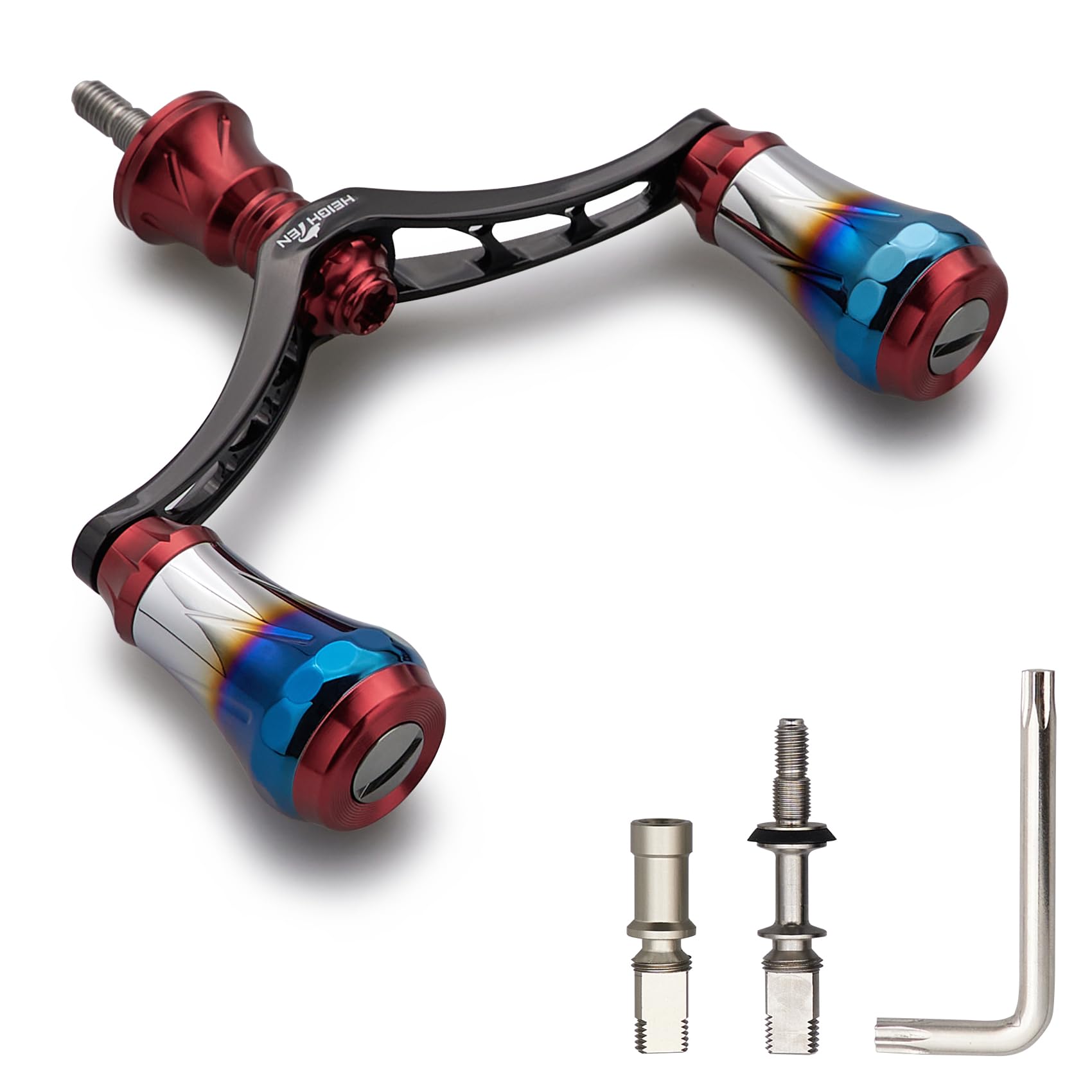 

HEIGHTEN Рукоятка катушки Авиационный алюминий Shimano Daiwa Универсальная Спиннинговая катушка для Arch Aurora Красный Черный V3.0 80/98мм (Вино (Ручка) & (Ручка), 80мм)