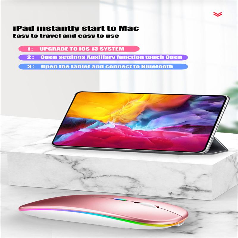 Bluetooth Dual-mode Mouse Charging Mute PC Notebook Office Games Glow Wireless Mouse