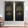 Life Tree Totem Printed Curtains Christmas Decorations Bedroom Living Room Home Decoration Curtain Made Of Polyester Washable Ready