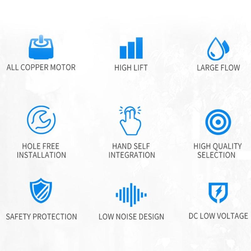 Einfache Installation Druckpumpen 24V Leise im Betrieb Auto Druckerhöhungspumpen Kunststoff Geeignet für Haushalte mit niedrigem Wasserdruck