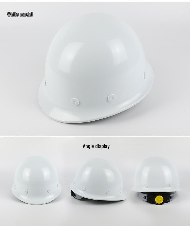 National Standard Thickened Fiberglass Construction Helmet with Logo Printing