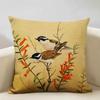 Bird Parrot Sofa Cushion Cover Bedroom Living Room Hotel Cafe Decoration Pillow Case 45x45cm Linen Pillowcase Chair Cushions