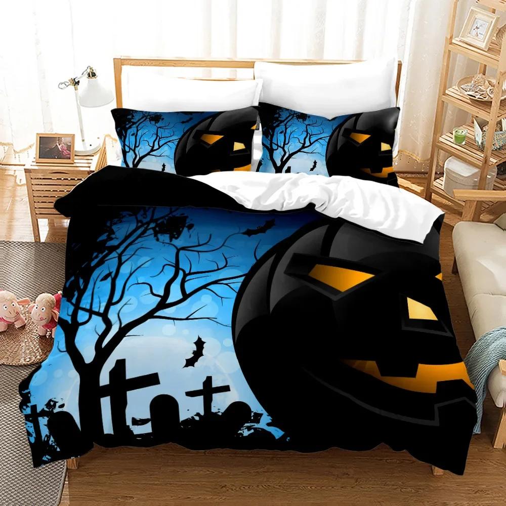 

BEST.WENSD Hapy Halowen western 10% Polyester beding Set Winter Soft Duvet Cover Sets Reactive Printing Children Kids adult beding sets 135*200cm Eu-Single
