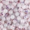 50pcs 8mm Glass Imitation Jade Bead Gradient Double Color Round Bead Handmade DIY Bracelet Necklace Jewelry Making Loose Bead Ma