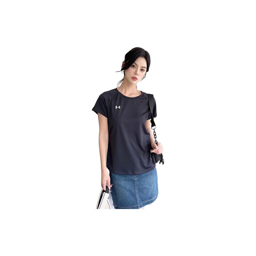 Under Armour T Shirts Unisex Black Crew Neck Thin 21500139-001