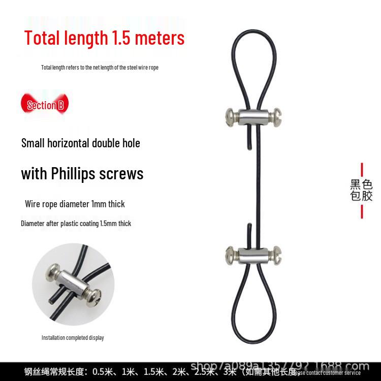 Adjustable Steel Wire Rope Lock for Hanging Lamps - Fastener Accessories and Buckles