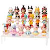 Acrylic Clear Display Risers Stand Perfume Organizer 1-4 Tier Doll Cupcake Rack Pop Figures Transparent Blind Box Storage Shelf