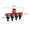 4-Way Garden Hose Splitter with 4 Independent Switches Connector for Outdoor Watering Systems for Lawn, Garden and Car Wash Sprinkler Systems