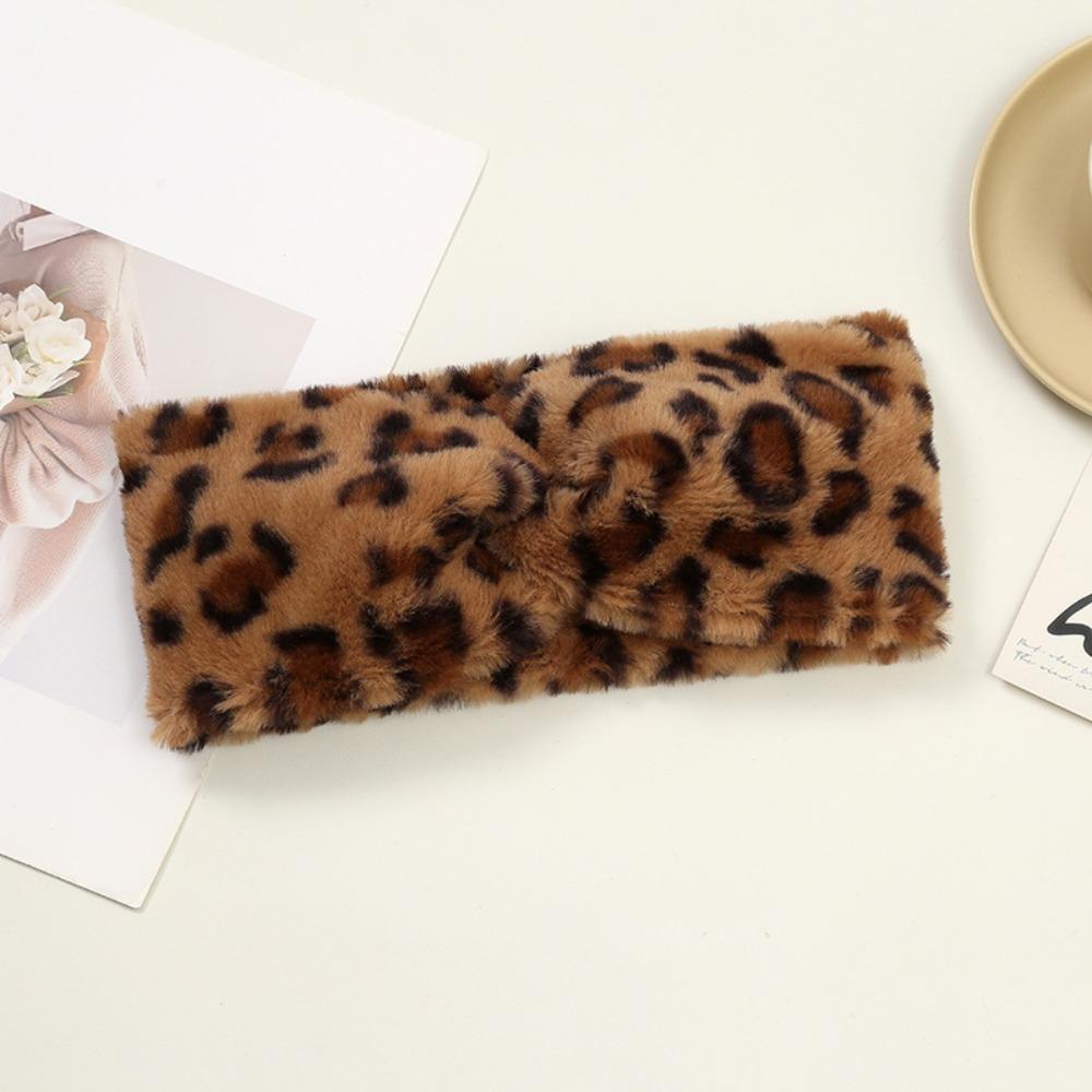 Wide Brim Elastic Headbands Leopard Print Warm Turban New Hair Accessories  Autumn Winter