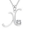Fashionable Diamond Necklace In European and American 26 English Letters