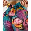 New Arrival Fitness High-Stretch Sweat-Wicking Digital Print Bow-Tie Drawstring Trousers Leggings High-Waisted Slim-Fit Yoga Pants for Women