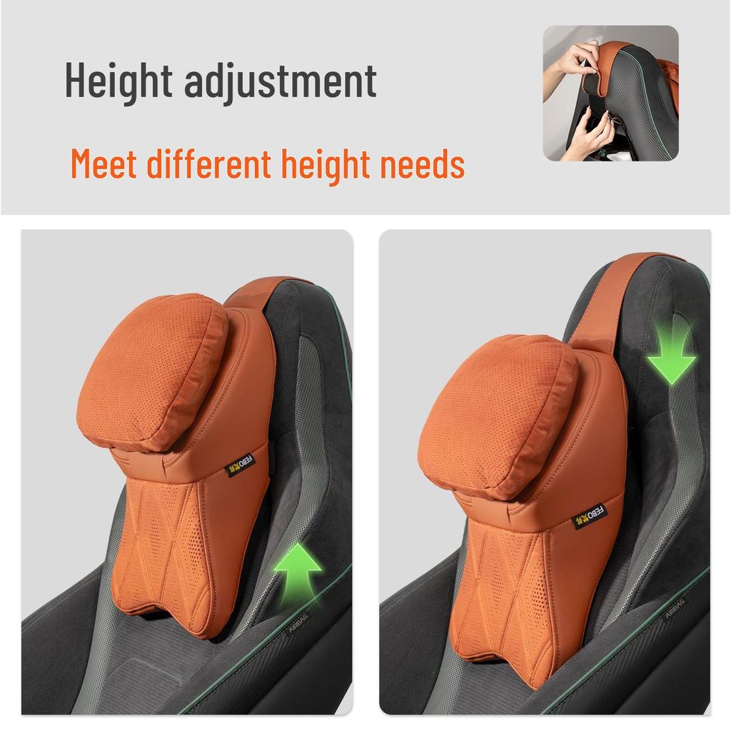New Year Car Headrest: Aviation-Grade Neck Support Pillow & Memory Foam Backrest for Mercedes-Benz & BMW