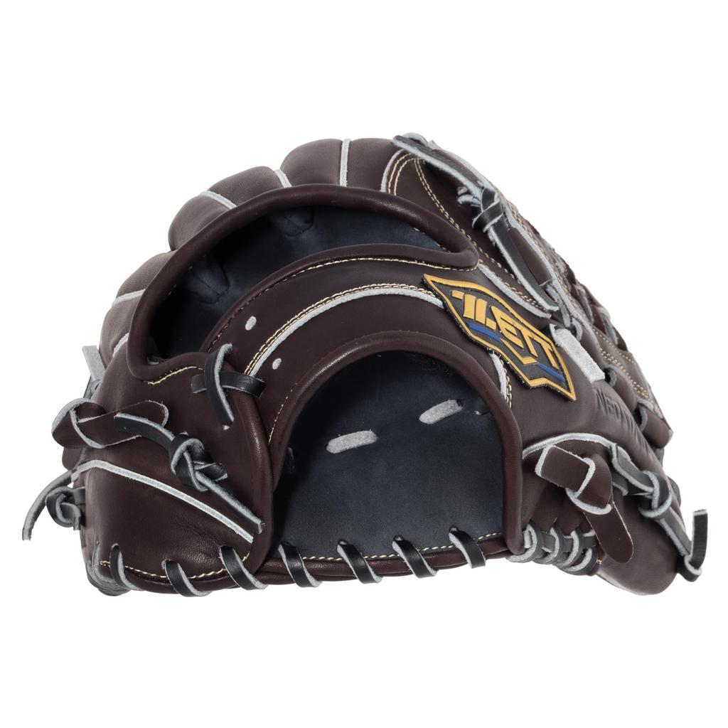 ZETT Neo Status E1 Type Soft Baseball Glove for Second and Brown x Size 4 Shortstop, Right-Handed Throw, Black, (BRG312630)