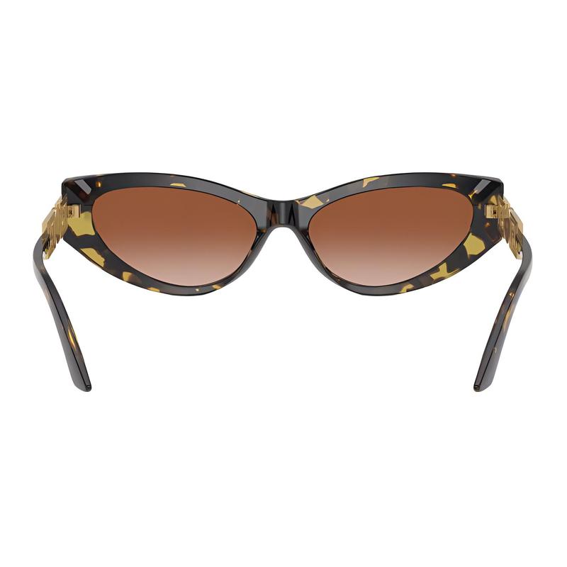 Versace Temple Logo Metal Acetate Cat Eye Sunglasses Women's Tortoiseshell 10905708 VE4470B547013-Tortoiseshell 56