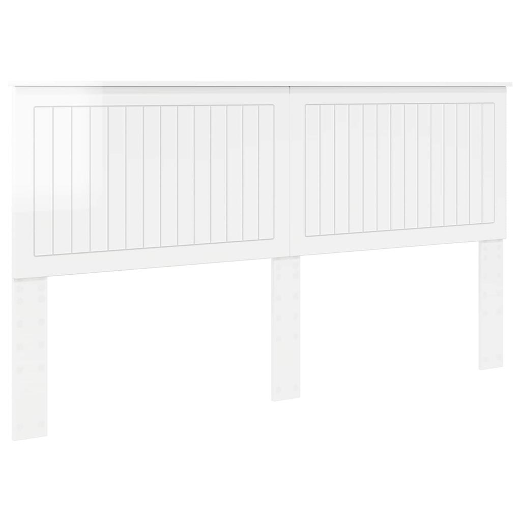 Headboard with Glossy White Headboard 180 cm Particleboard