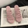 Fashionable Shoes Retro Thin-band Thick-soled Slippers New Fashionable Sandals for Women