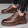 Leather Shoes Men's  New Spring Business Casual Shoes Men's British Style Soft-soled Tooling Shoes Casual Leather Shoes