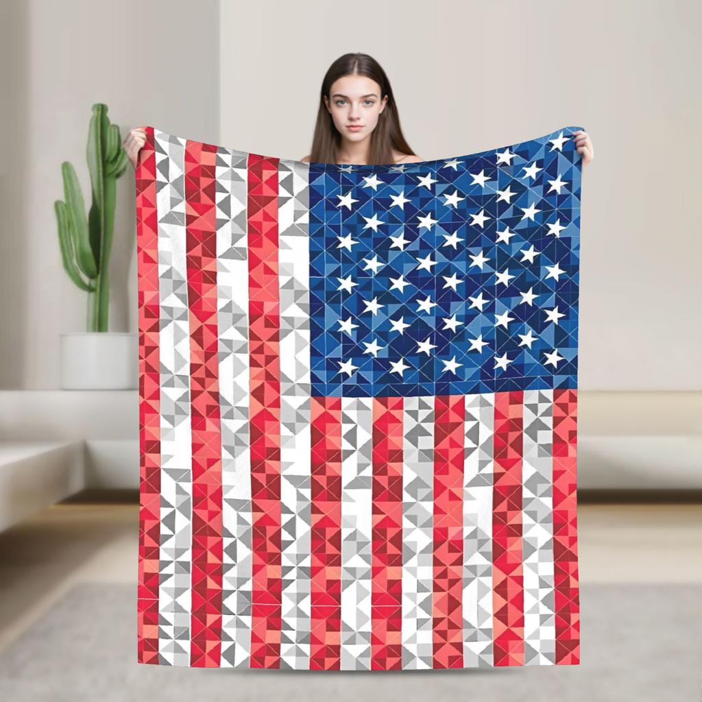 American Flag Blankets Quality Warm Throw Blanket Spring Airplane Travel Couch Chair Street Trend Bedspread