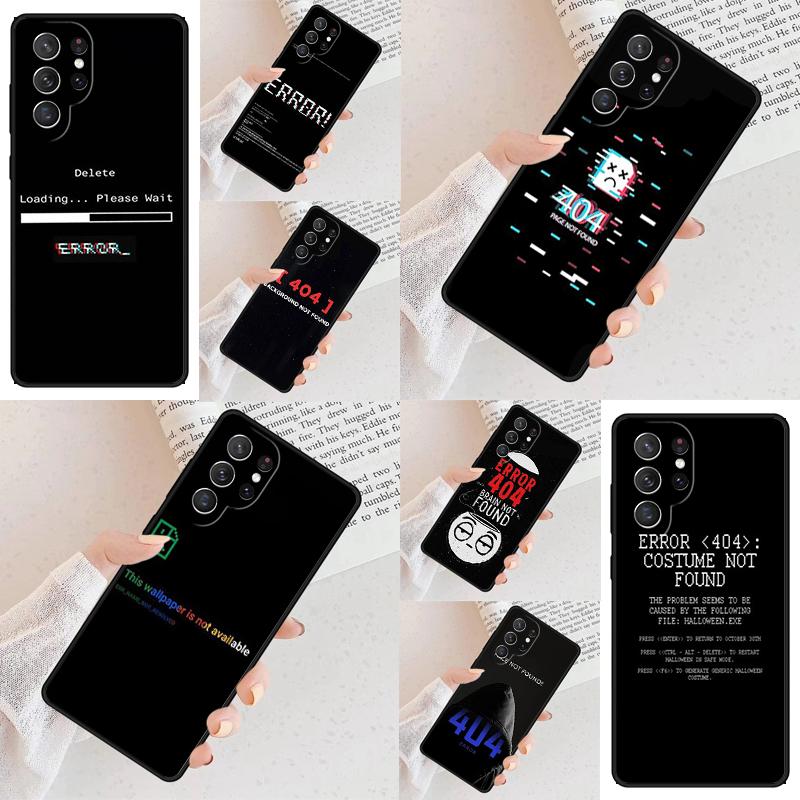 Error 404 not found SOFT Cell Phone Case for Samsung Galaxy S26 Ultra S25 S24 S23 S22 S21 S20 Note10 Cover