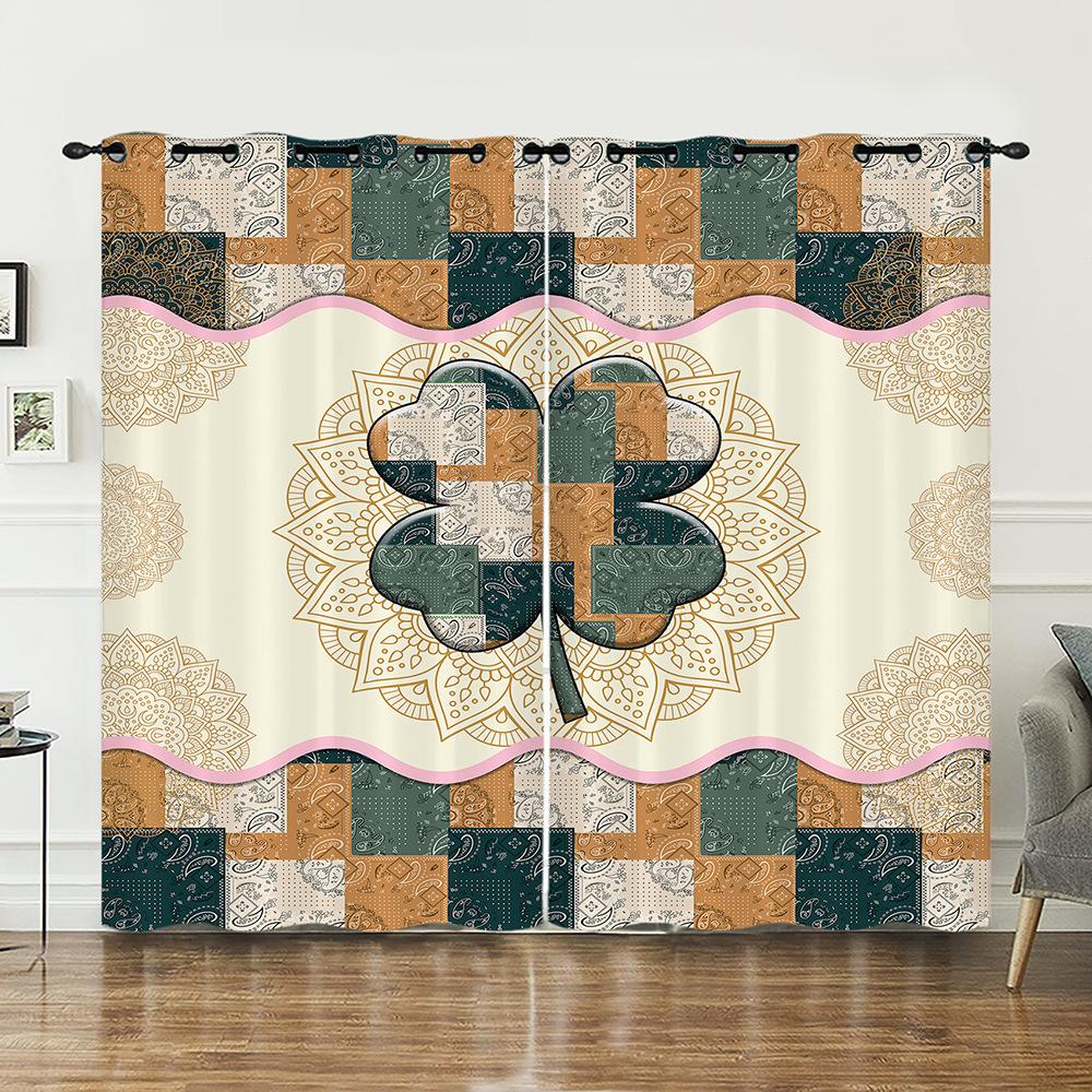 Curtains Santatrick Festival Cuckold Festival Curtains Digital Printing Blackout Curtains No Punching