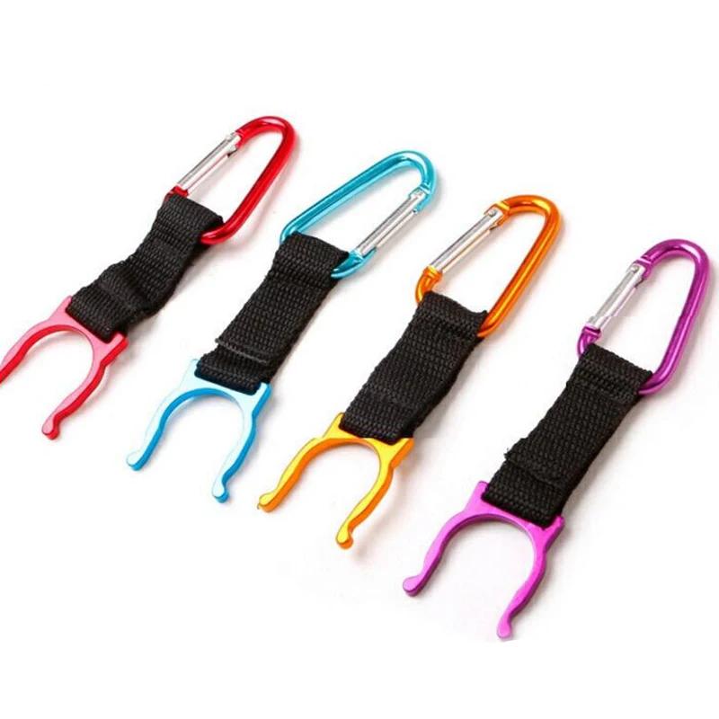 1PC Camping Carabiner Water Bottle Clip Hanging Buckle Hook Holder for Camping Hiking Survival Travel Outdoor Tools Random Color