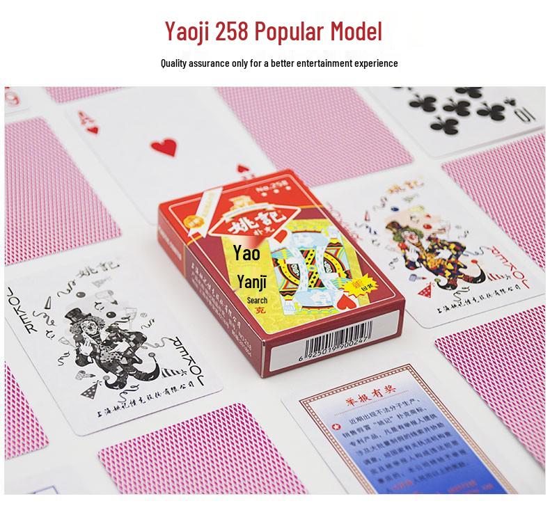 Yaoji Batch 9788: Full Case of 288 Plastic Boxed Playing Cards (100 Pairs)