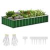 Modular Garden Raised Bed, Tool-free Assembly, Gloves Included 174 X 90 X 30 Cm Galvanized Steel Green