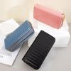 Double Zipper Women's Wallet Long Purse Large Capacity Clutch Leather Mobile Phone Bag Card Holder Money Clip