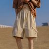 Men's Khaki Harajuku Pocket Shorts Cargo Pants Men Summer Boy Casual Knee - Length Shorts