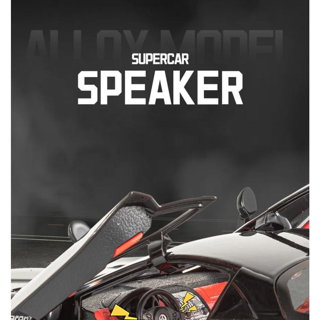 1/24 BENZ SLR 722S Alloy Sports Car Model Diecast Metal Track Racing Car Vehicles Model High Simulation Sound and Light Kids Toy Gift