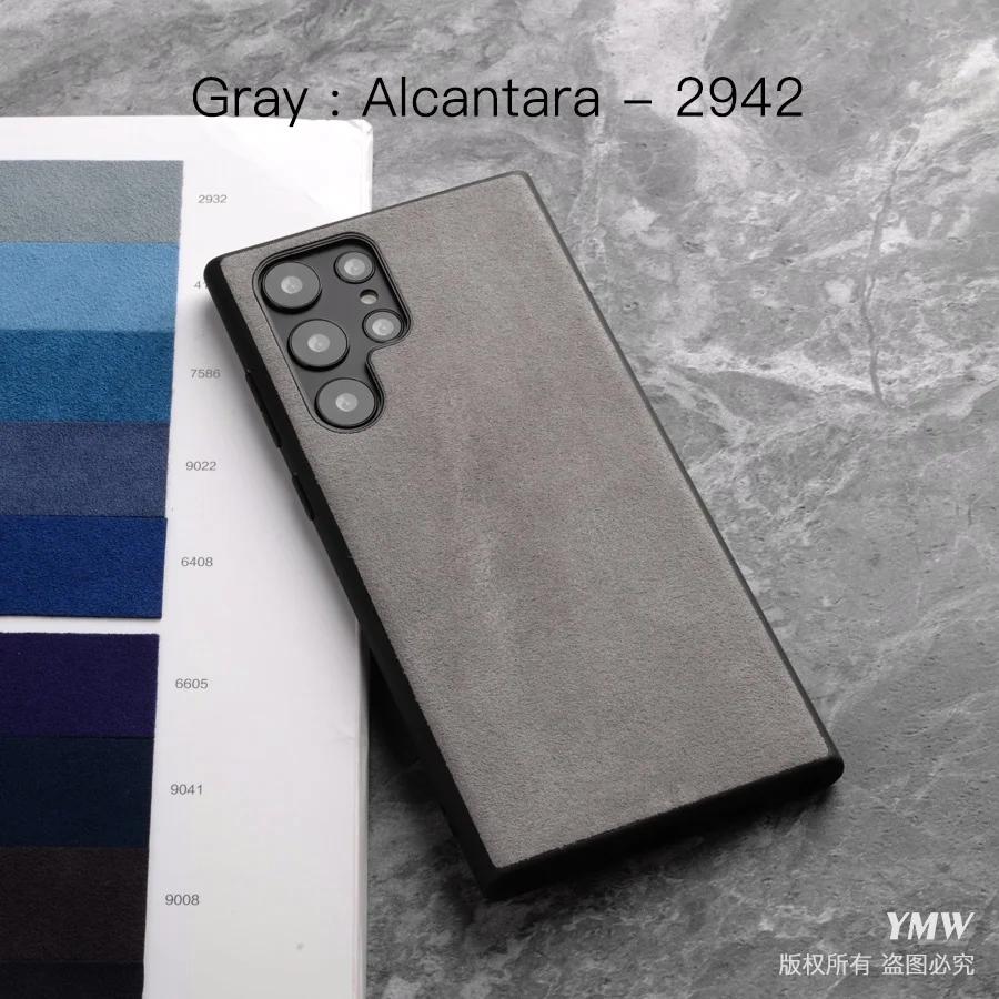 Luxury Alcantara Phone Case for Samsung Galaxy S25 Ultra S24 S23 Plus S22 S21 S20 FE Note10 Note 20 Business Suede Leather Case